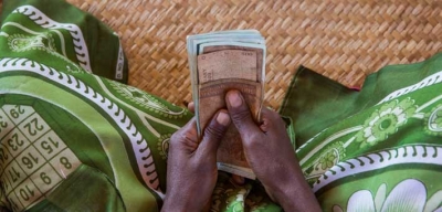 A member of a Village Savings and Loan Association in Madagascar