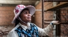 Woman employed in the construction industry in Cambodia.