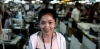 A garment worker in a factory in Cambodia